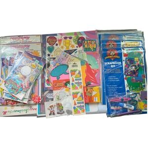 Scrapbook Kit Lot Vintage Vacation Birthday‎ Looney Tunes Holiday Sports Wedding